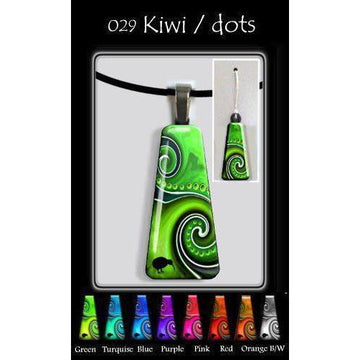 Kiwi Dots-NZ JEWELLERY-TracyH (NZ)-Green-Earrings-The Outpost NZ