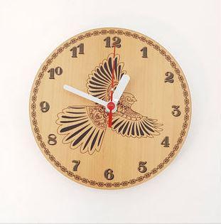 Kowhaiwhai Round Clock-NZ HOMEWARES-Crystal Ashley (NZ)-Fantail-The Outpost NZ
