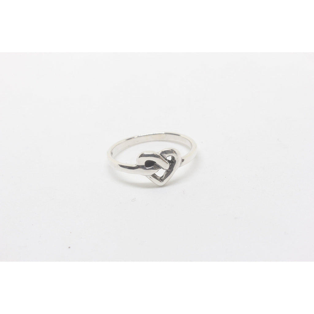 Lea Heart Silver Ring-JEWELLERY / RINGS-Silver Lion (THA)-52-The Outpost NZ