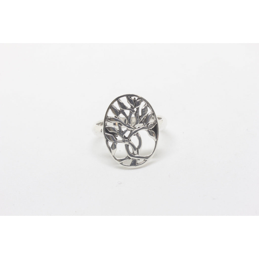 Lea Tree Silver Ring-JEWELLERY / RINGS-Silver Lion (THA)-52-The Outpost NZ
