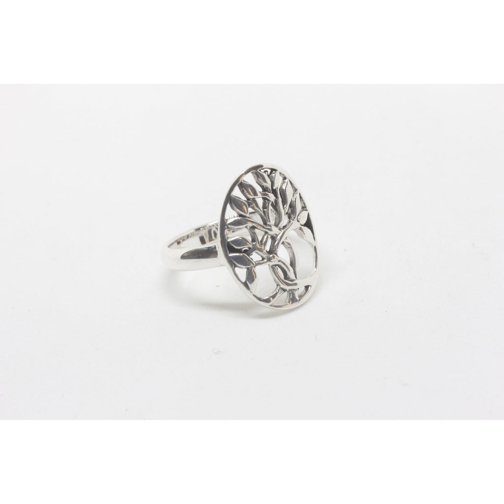 Lea Tree Silver Ring-JEWELLERY / RINGS-Silver Lion (THA)-52-The Outpost NZ