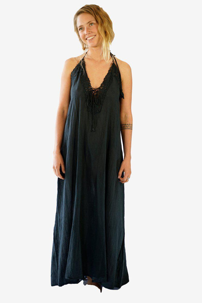 Lilly Dress-CLOTHING / DRESS-Porchongcharoengarment (THA)-Black-The Outpost NZ