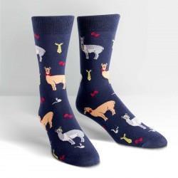 Llama Drama Men's Crew Socks-NZ ACCESSORIES-Espial Marketing Ltd (NZ)-The Outpost NZ