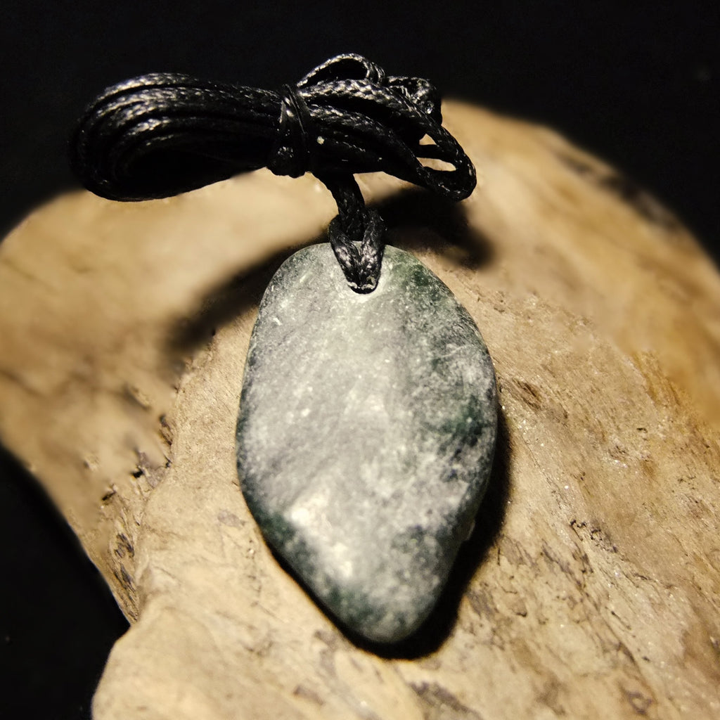 Local Greenstone Pendant-NZ JEWELLERY-Laurence (NZ)-Chisel Wrapped-The Outpost NZ