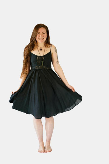 Lulu Dress-CLOTHING / DRESS-Porchongcharoengarment (THA)-Black-The Outpost NZ