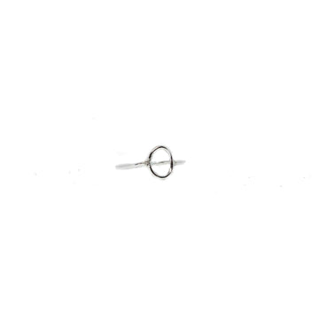 Mahiki Shape Silver Plated Ring-JEWELLERY / RINGS-Gopal Brass Man (IND)-V Oval-The Outpost NZ