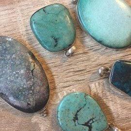 Mottled Stone Pendant-JEWELLERY / NECKLACE & PENDANT-Silver Supply 1 (IND)-2L-The Outpost NZ
