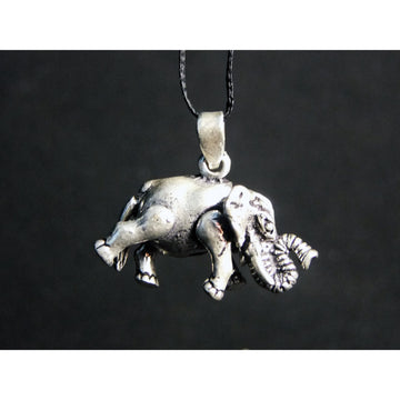 Movable Elephant Pendant-JEWELLERY / NECKLACE & PENDANT-Not specified-White Metal-The Outpost NZ