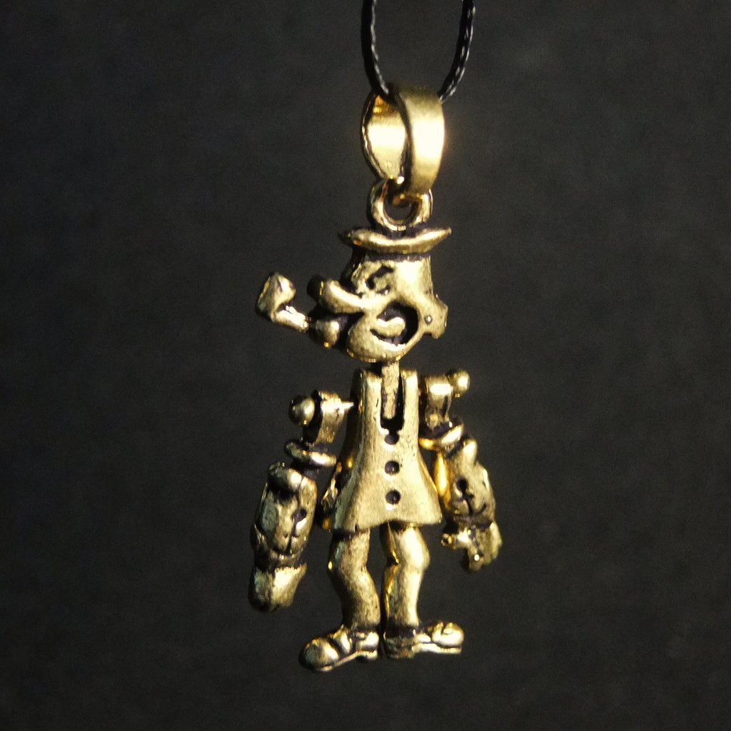 Movable Popeye Pendant-JEWELLERY / NECKLACE & PENDANT-Not specified-Brass-The Outpost NZ