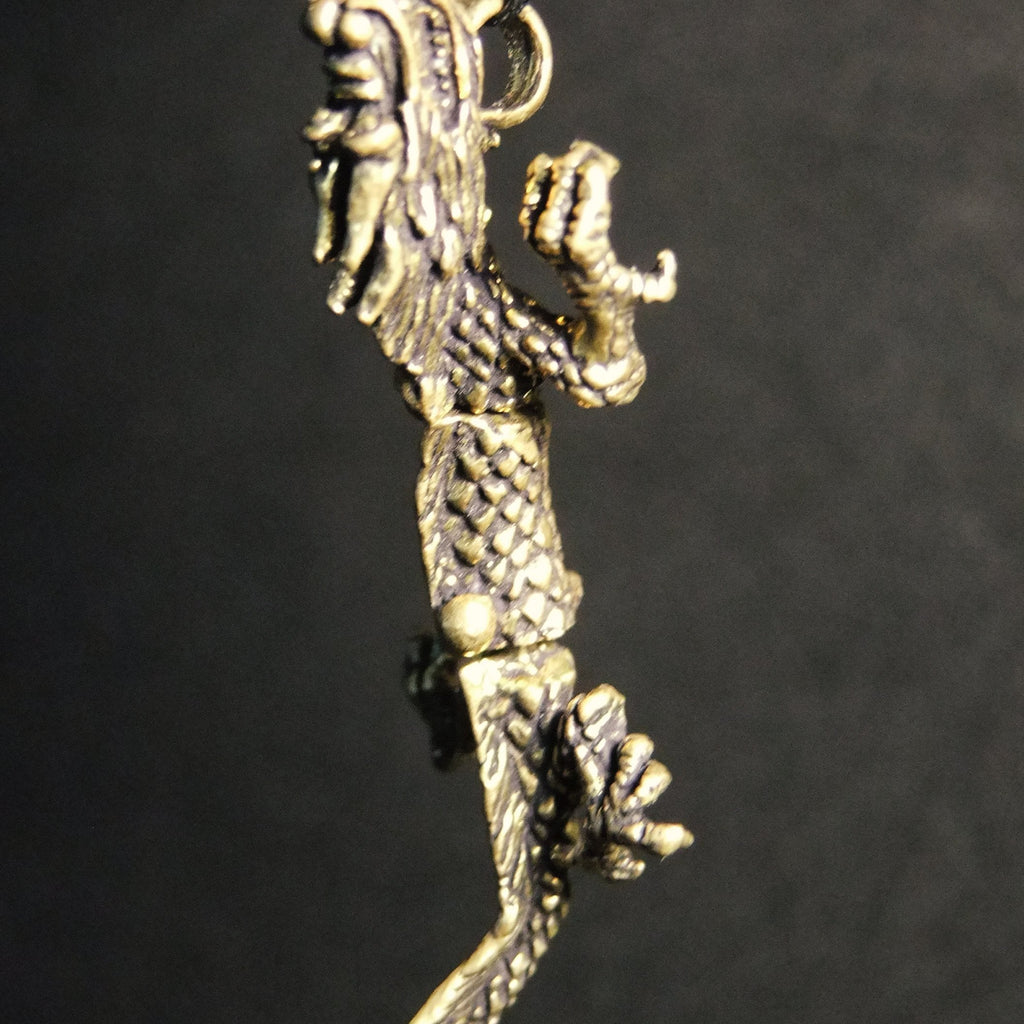 Movable Traditional Dragon Pendant-JEWELLERY / NECKLACE & PENDANT-Not specified-Brass-The Outpost NZ
