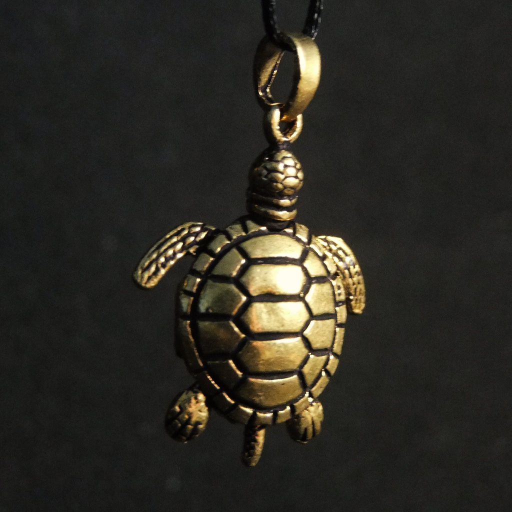 Movable Turtle Pendant Large-JEWELLERY / NECKLACE & PENDANT-Not specified-Brass-The Outpost NZ