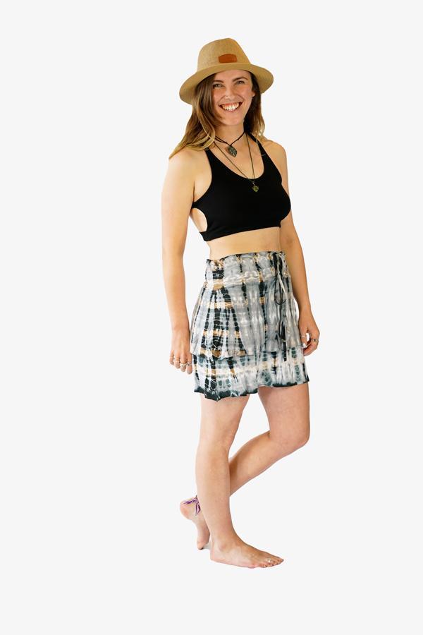 Multiway Double Layer Skirt-CLOTHING / SKIRT-Jordano Shop (THA)-Tie Dye-Beige-The Outpost NZ