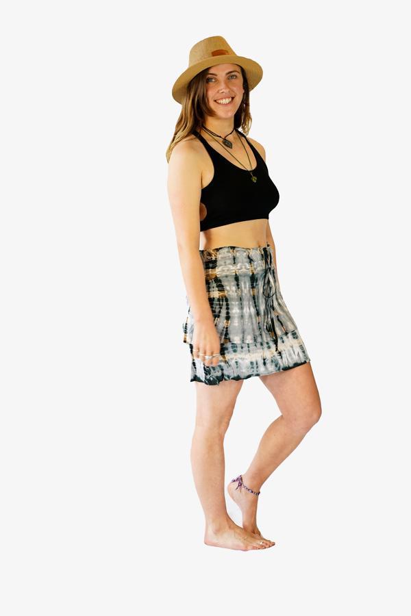 Multiway Double Layer Skirt-CLOTHING / SKIRT-Jordano Shop (THA)-Tie Dye-Grey-The Outpost NZ