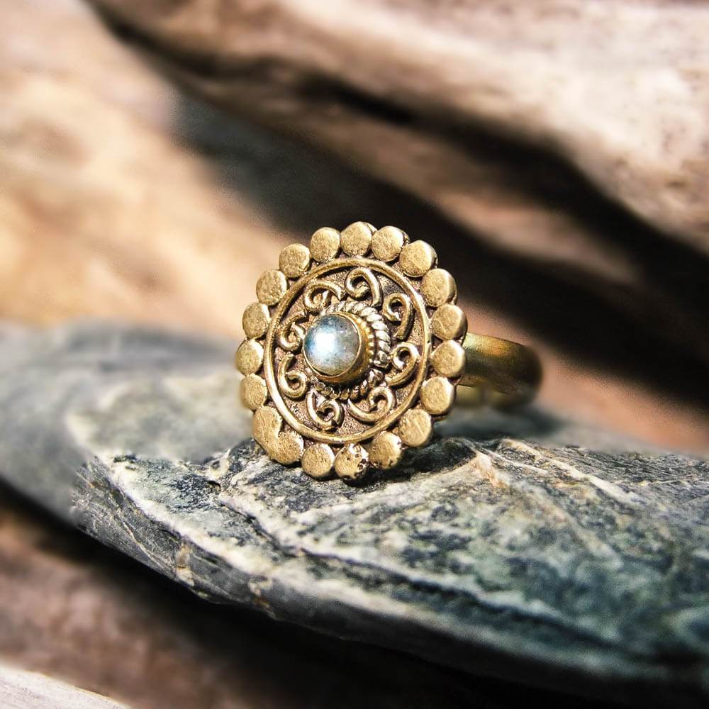 Onora Brass Ring-RINGS-Not specified-Moonstone-The Outpost NZ
