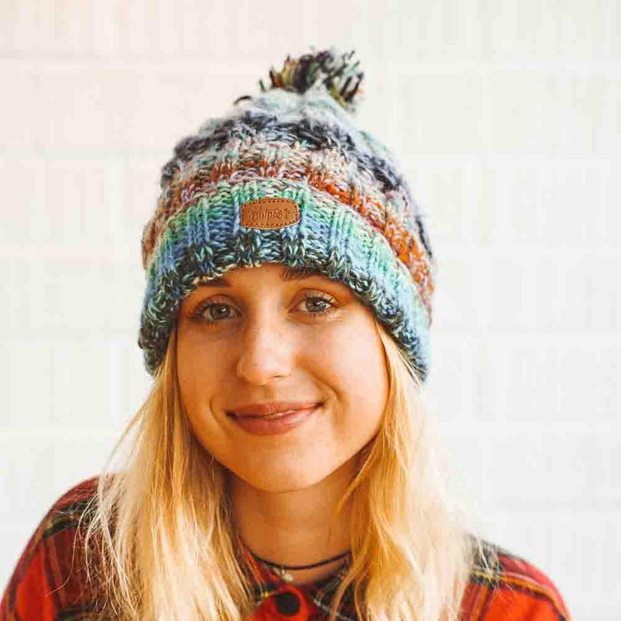 Sierra Knit Cable Pom Pom Beanie - The Outpost NZ