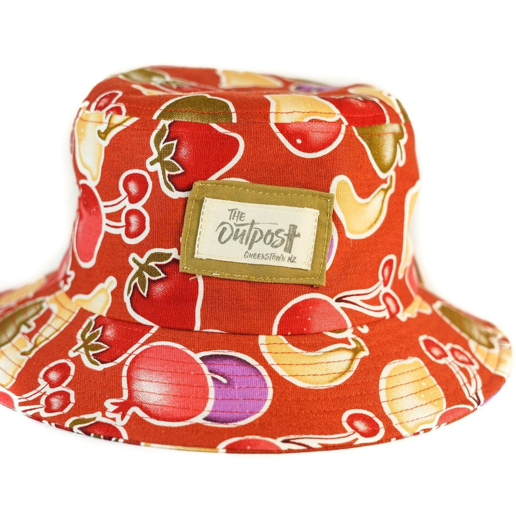 Pattern Safari Hat-ACCESSORIES / HATS-Long Ma Lae (THA)-Red Fruit-The Outpost NZ