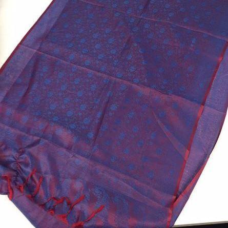 Patterned Tassel Scarf-ACCESSORIES / SCARVES-Preet Store (IND)-Red/Blue-The Outpost NZ