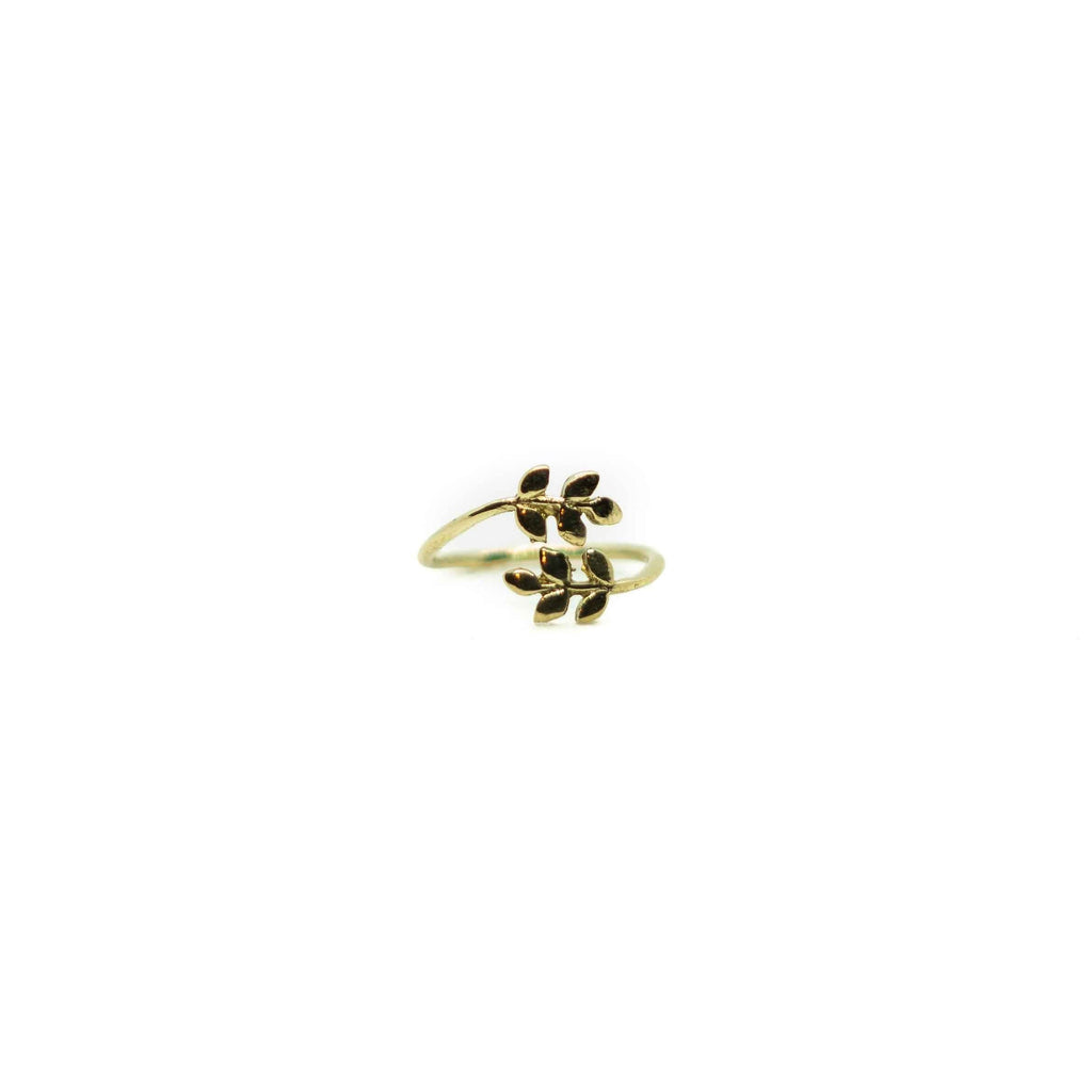 Prisha Branch Brass Ring-JEWELLERY / RINGS-Gopal Brass Man (IND)-The Outpost NZ