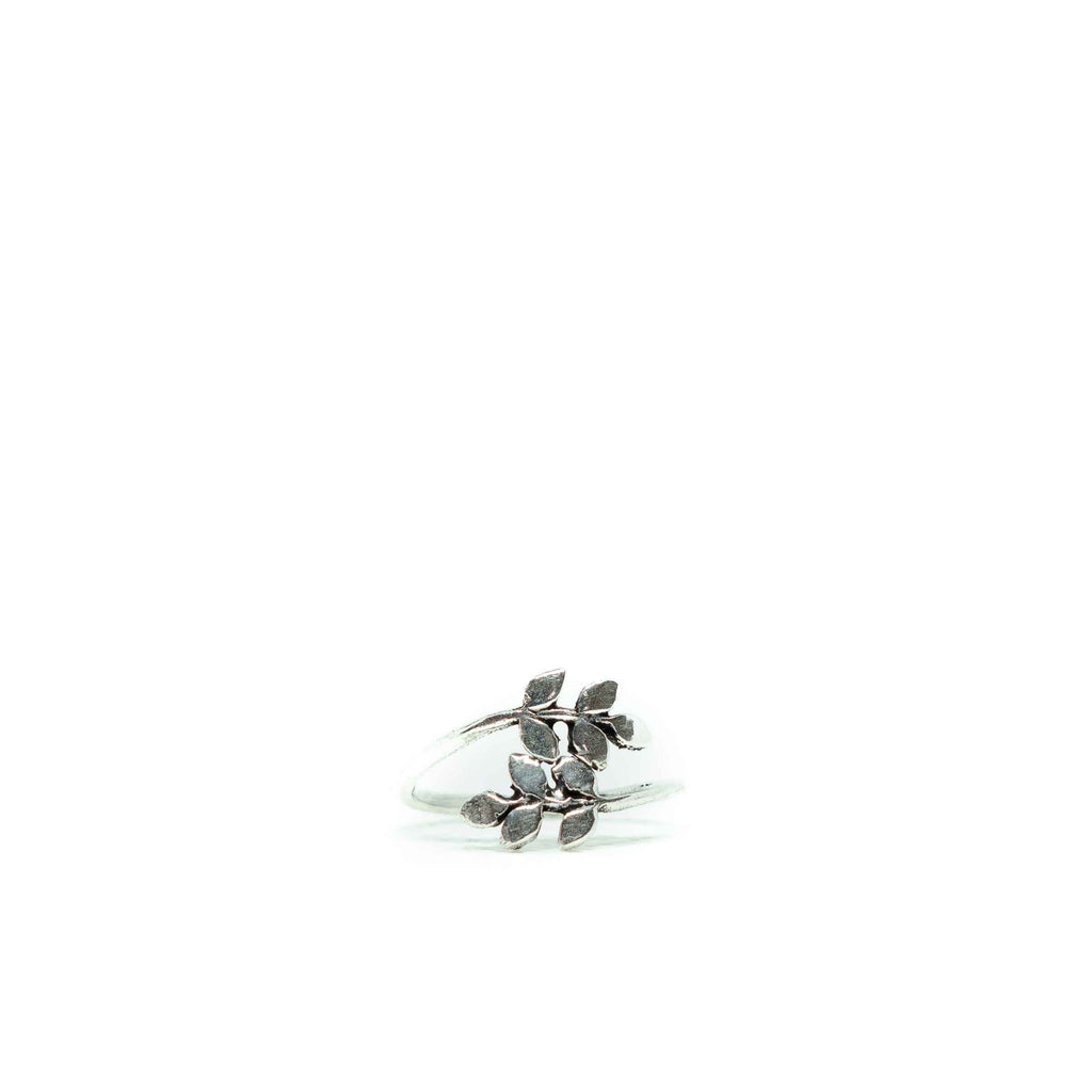 Prisha Branch Silver Plated Ring-JEWELLERY / RINGS-Gopal Brass Man (IND)-The Outpost NZ