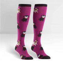 Pug Life Female Knee Socks-NZ ACCESSORIES-Espial Marketing Ltd (NZ)-The Outpost NZ