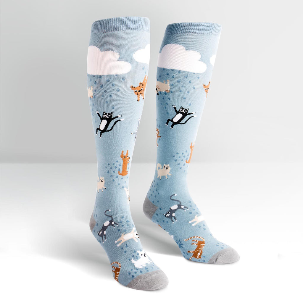 Raining Cats & Dogs Female Knee Socks-NZ ACCESSORIES-Espial Marketing Ltd (NZ)-The Outpost NZ