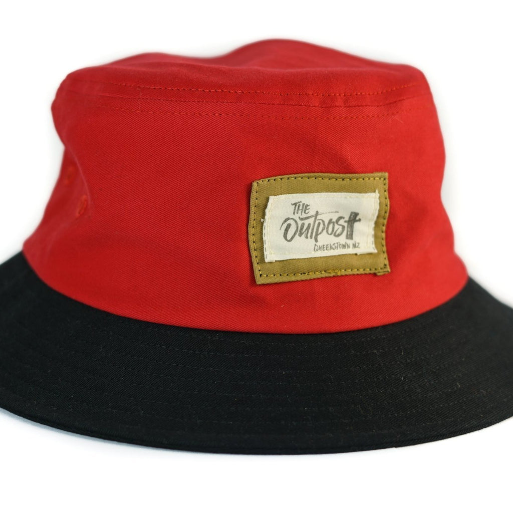 Safari Hat-ACCESSORIES / HATS-Long Ma Lae (THA)-Red Black Brim-The Outpost NZ