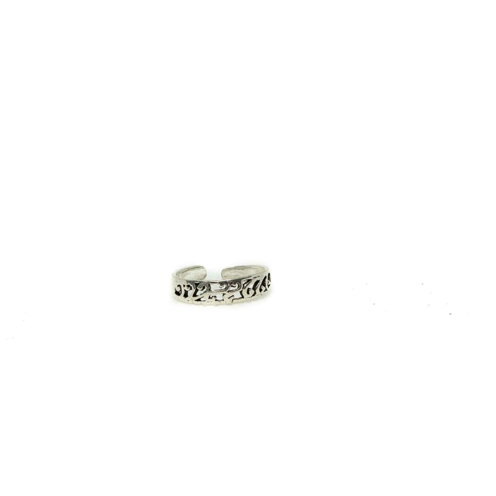 Silver Pinky or Toe Ring-JEWELLERY / RINGS-Mimi Silver (THA)-Heart Links-57-The Outpost NZ