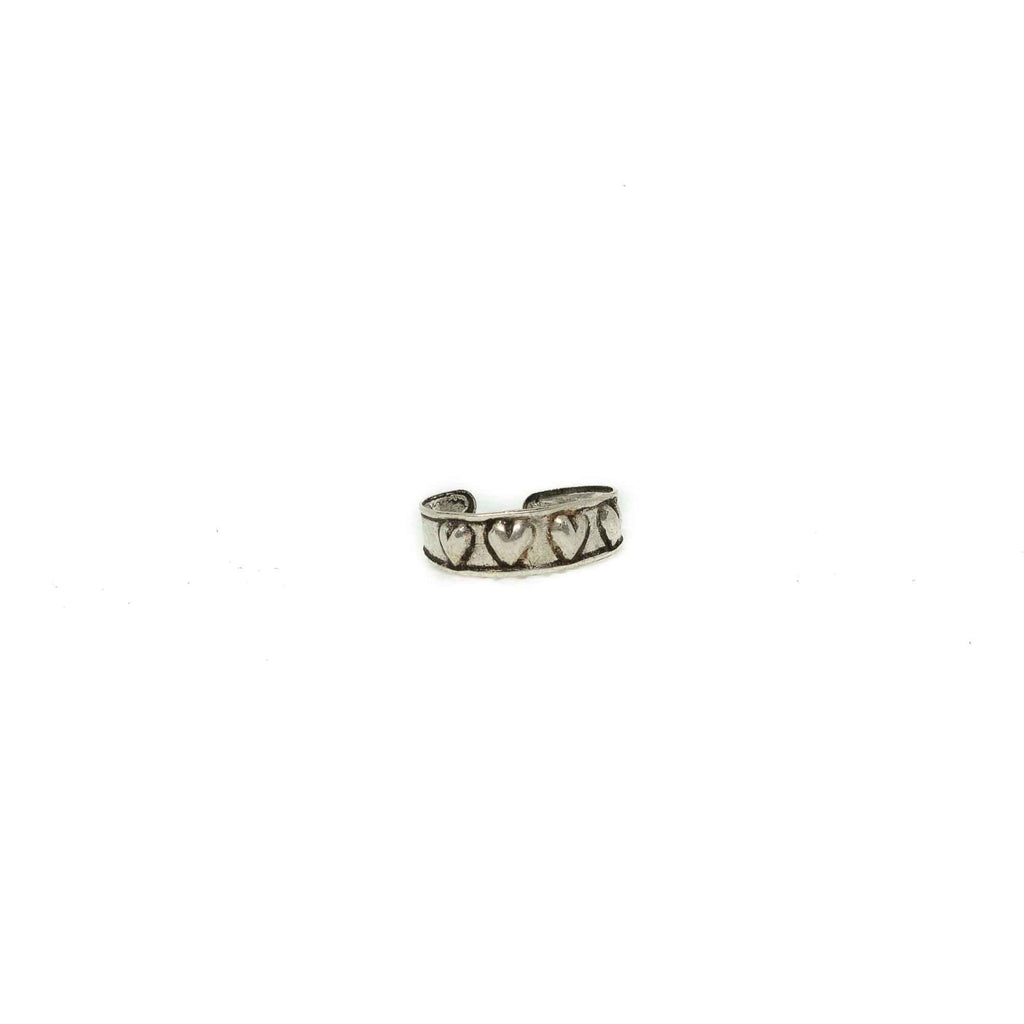 Silver Pinky or Toe Ring-JEWELLERY / RINGS-Mimi Silver (THA)-Four Hearts-57-The Outpost NZ