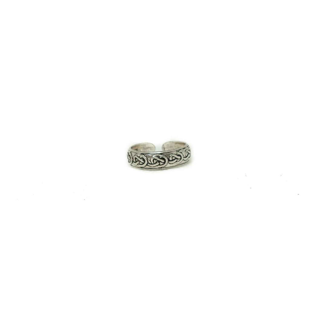 Silver Pinky or Toe Ring-JEWELLERY / RINGS-Mimi Silver (THA)-Linked Knots-57-The Outpost NZ