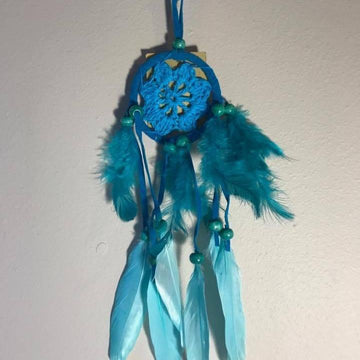 Small Crochet Dreamcatchers-HOMEWARES-Iyada Shop (THA)-Turquoise-The Outpost NZ