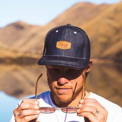 Snap Back Hat Plain-ACCESSORIES / HATS-Long Ma Lae (THA)-Denim-The Outpost NZ