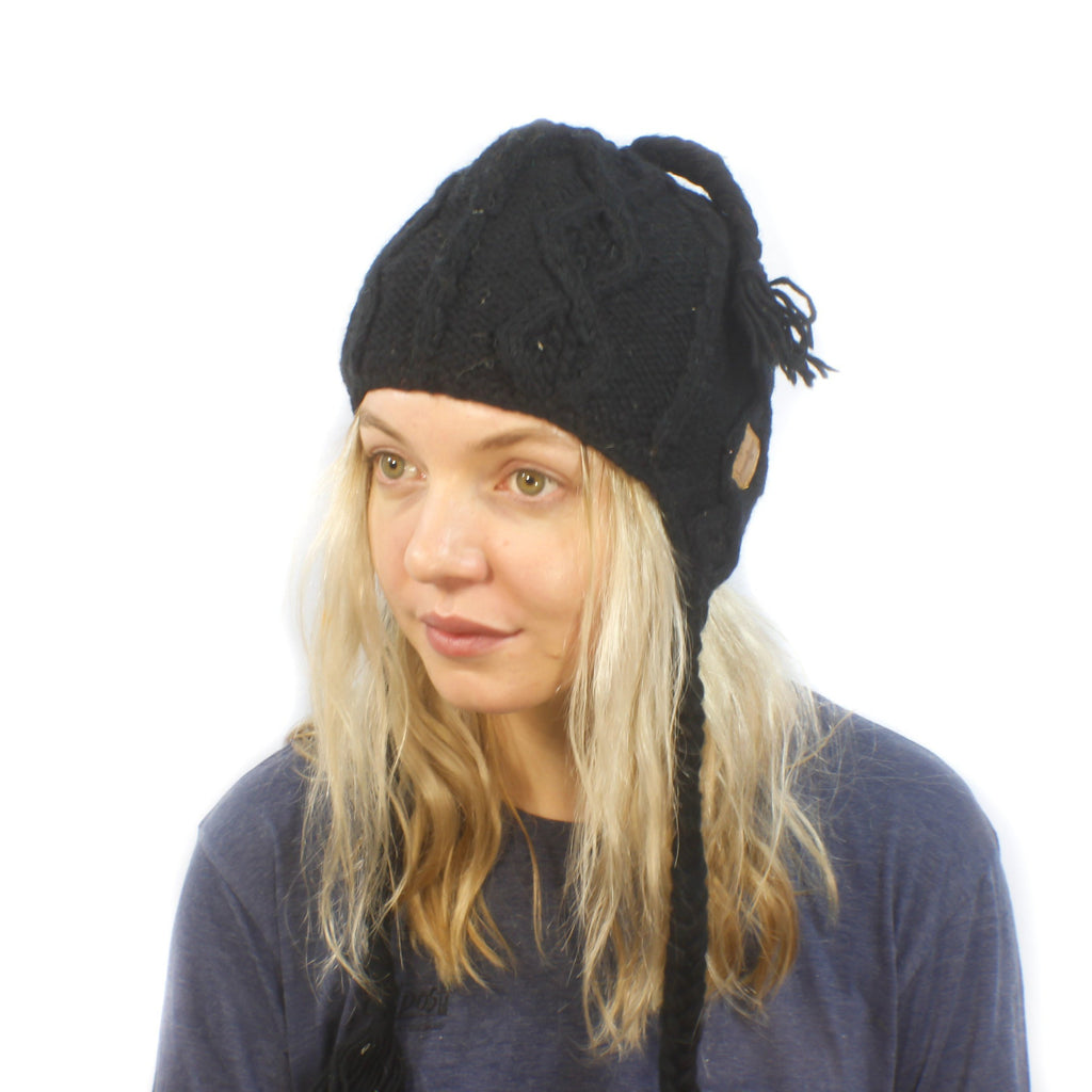 Solid Toque Beanie-ACCESSORIES / BEANIES-Sweater & Pashmina House (NEP)-Black-The Outpost NZ