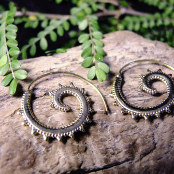 Spiked Spiral Earring-JEWELLERY / EARRINGS-Not specified-The Outpost NZ