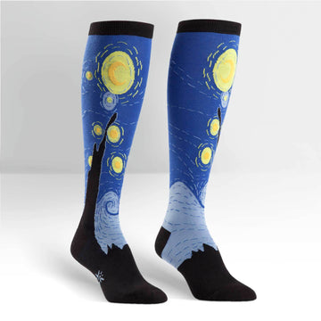 Starry Night Female Knee Socks-NZ ACCESSORIES-Espial Marketing Ltd (NZ)-The Outpost NZ