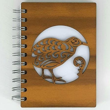 Stencil Notebooks-NZ STATIONERY-Abstract Designs (NZ)-Kiwi-Wood-The Outpost NZ