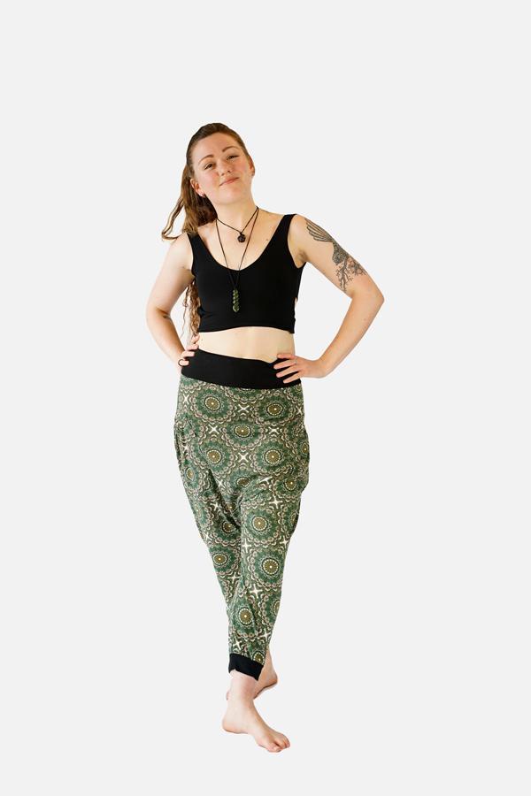 Sunshine Jaymin Pants-CLOTHING / PANTS-Sunshine (THA)-Petal Mandala-Green-The Outpost NZ