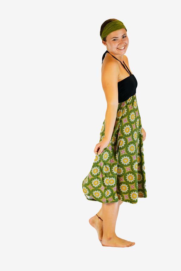 Sunshine Two way Skirt-CLOTHING / SKIRT-Sunshine (THA)-Leaf Mandala-Green-The Outpost NZ