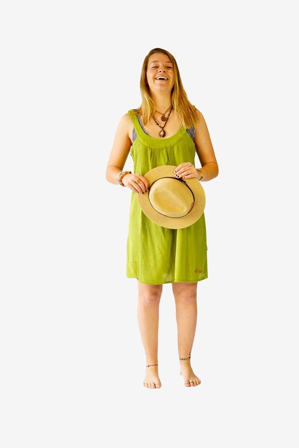 Sweet Cotton Dress-CLOTHING / DRESS-Choice Fashion (NEP)-Lime-The Outpost NZ
