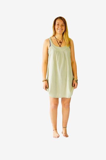 Sweet Cotton Dress-CLOTHING / DRESS-Choice Fashion (NEP)-Pistachio-The Outpost NZ