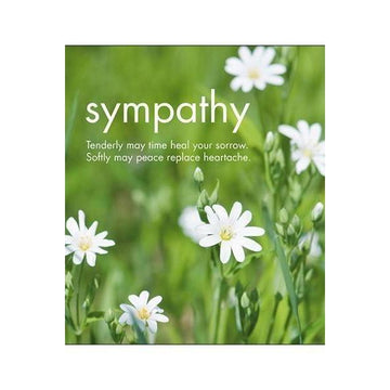 Sympathy White Flowers Card-NZ CARDS-Affirmations (NZ)-The Outpost NZ