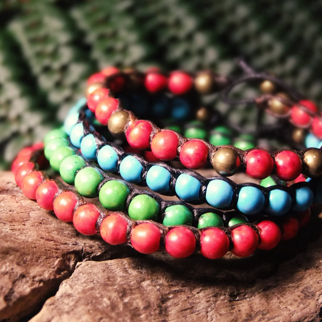 Tega Bead Bracelet-JEWELLERY / BRACELET-Market (THA)-Mixed-Multi-The Outpost NZ
