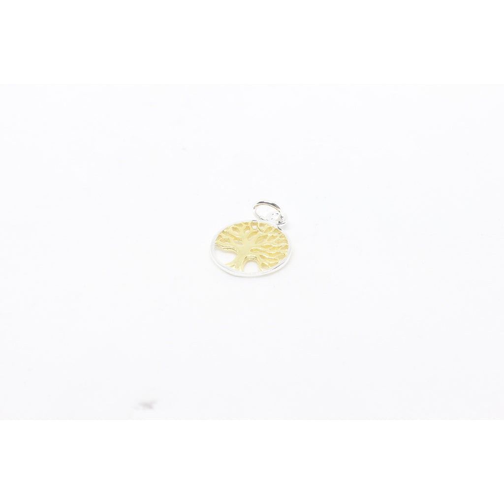 Tree of Life Circle Charm Gold Plated-NECKLACE & PENDANT-Not specified-The Outpost NZ