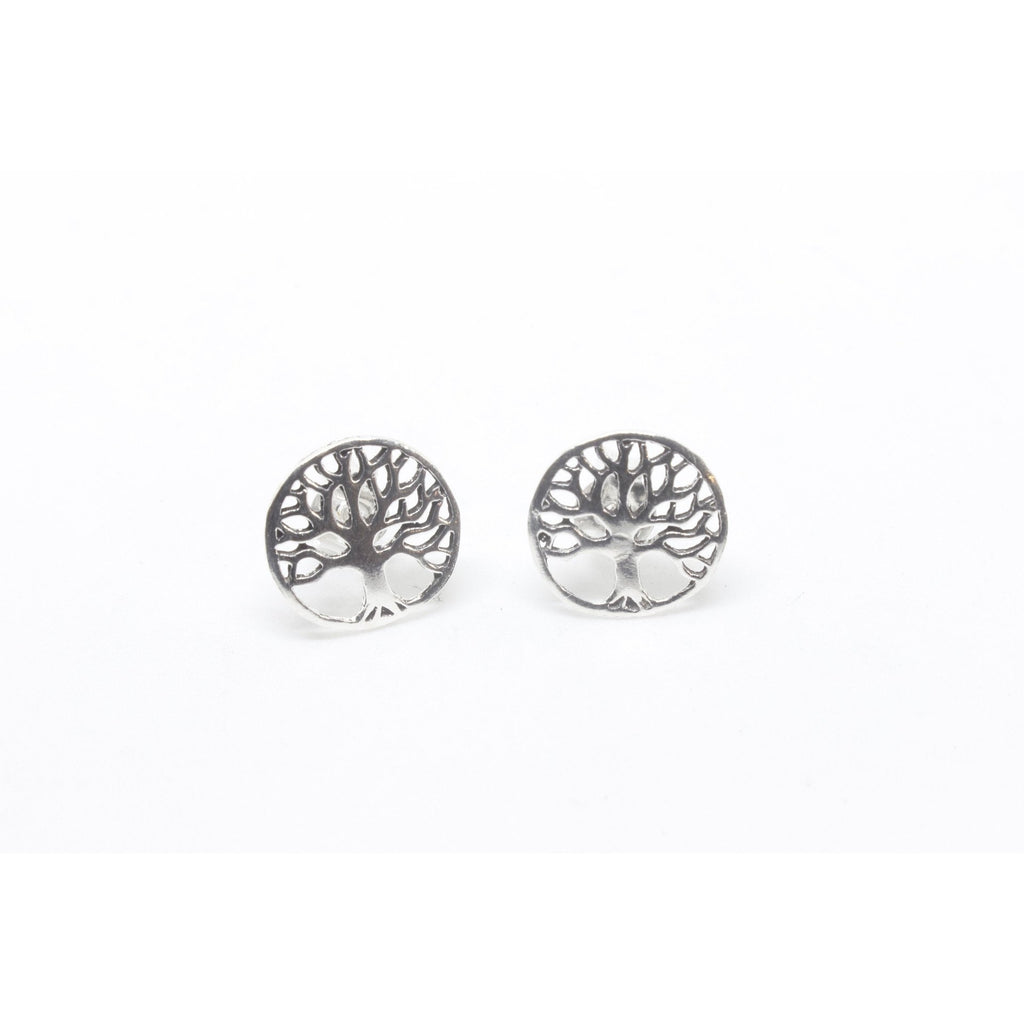 Tree of Life Circle Studs-EARRINGS-Not specified-The Outpost NZ