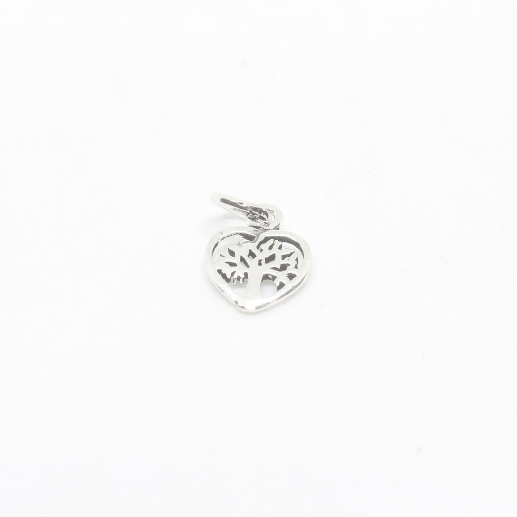 Tree of Life Heart Charm-JEWELLERY / NECKLACE & PENDANT-Mimi Silver (THA)-The Outpost NZ