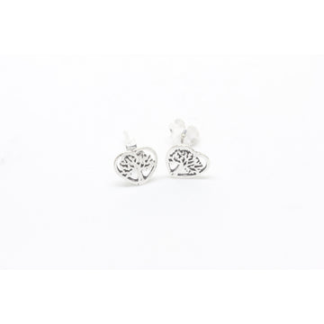 Tree of Life Heart Studs-EARRINGS-Not specified-The Outpost NZ