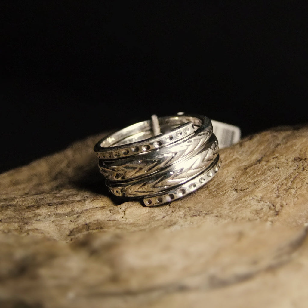 Twist Stack Silver Ring-JEWELLERY / RINGS-Jewelery Center (THA)-52-The Outpost NZ