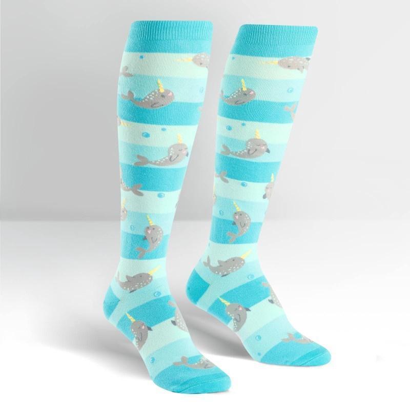 Unicorn Of The Sea Female Knee Socks-NZ ACCESSORIES-Espial Marketing Ltd (NZ)-The Outpost NZ