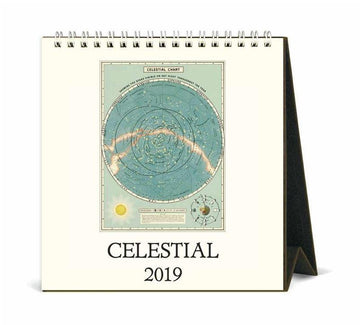 Vintage Desk Calendars-NZ STATIONERY-Live Wires (NZ)-Celestial-2019-The Outpost NZ