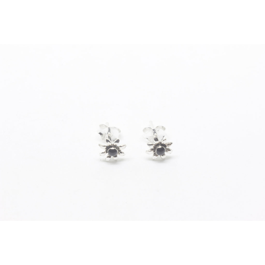 Von Silver Studs-EARRINGS-Not specified-Black-The Outpost NZ