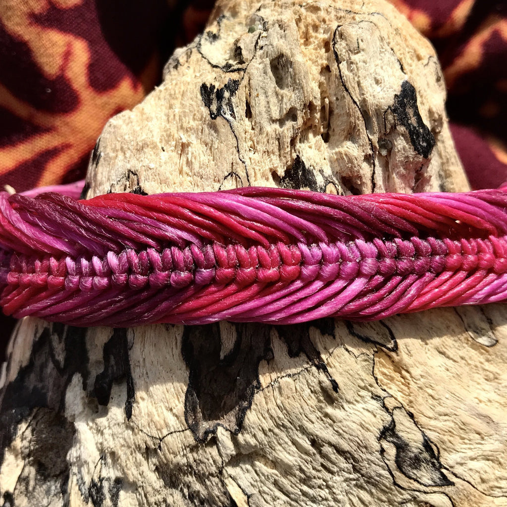 Waxed Bracelet-JEWELLERY / BRACELET-Wattanaporn (THA)-Pink/Purple-The Outpost NZ